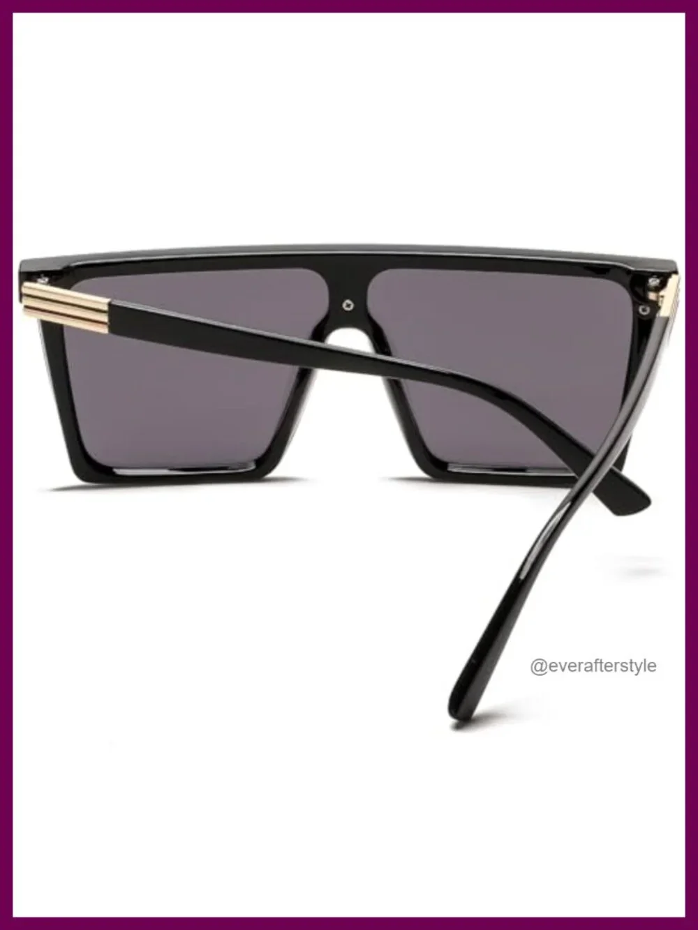 Oversized Square Sunglasses Flat Top UV400 Protection Unisex